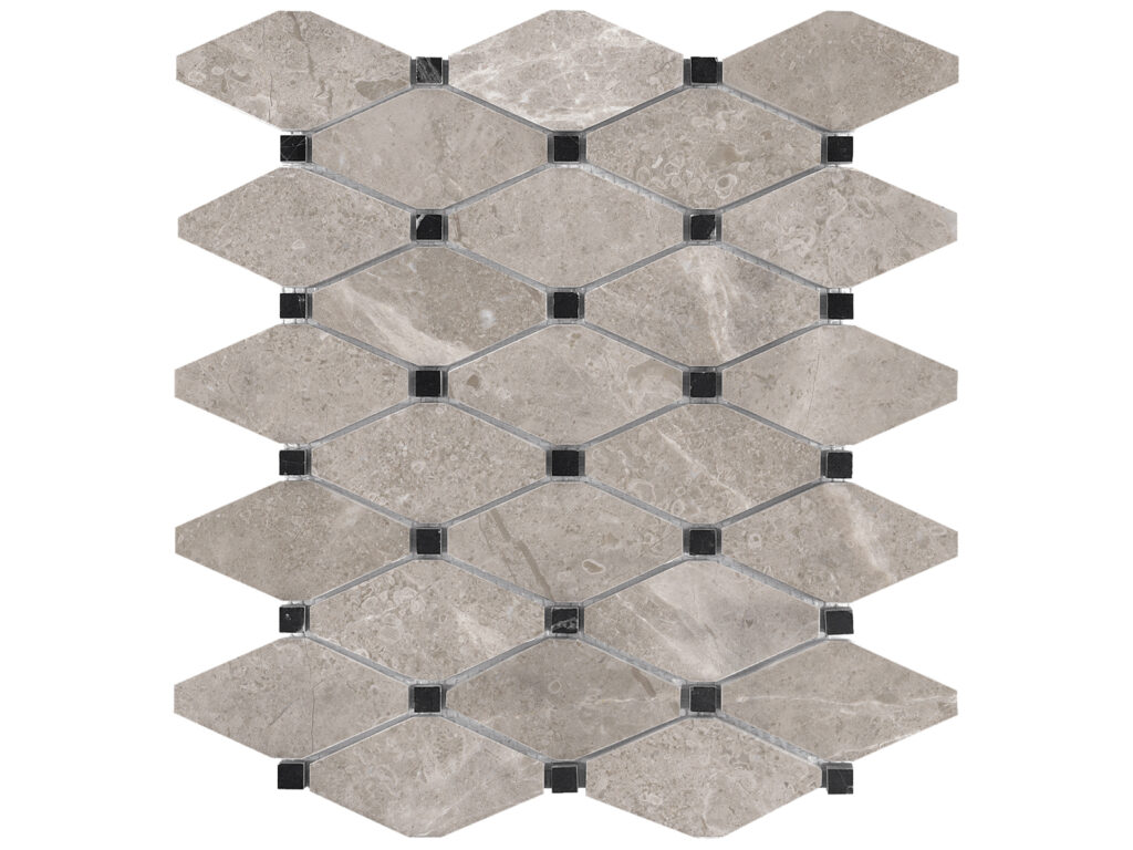 Pena Grey Diamond Clipped Mosaic